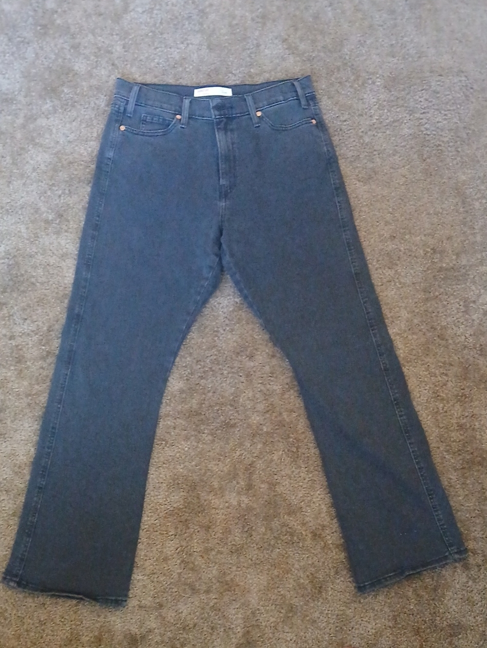 Signature by Levi Strauss Womens Charcoal Relaxed Jeans